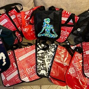 Lululemon reusable bags $8 dollars each or $5 dollars if u buy more then 3 bags